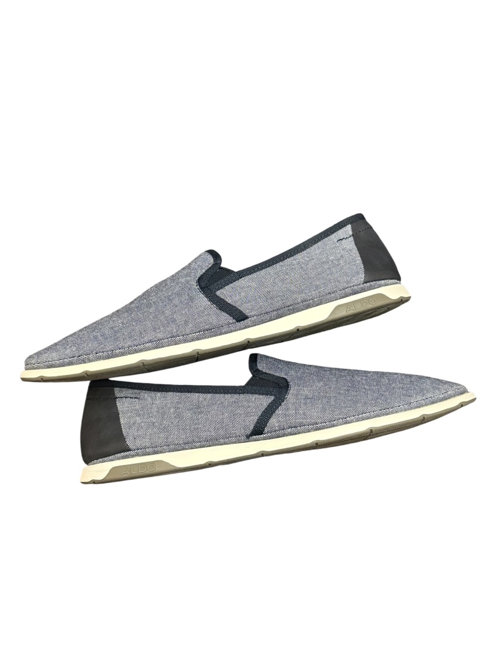 ALDO - NAVY BLUE DENIM “GWIEWEN” SLIP ON LOAFERS - Picture 4 of 11